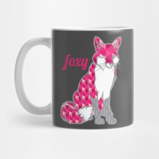 Foxy Fox Pink Geometric Mug